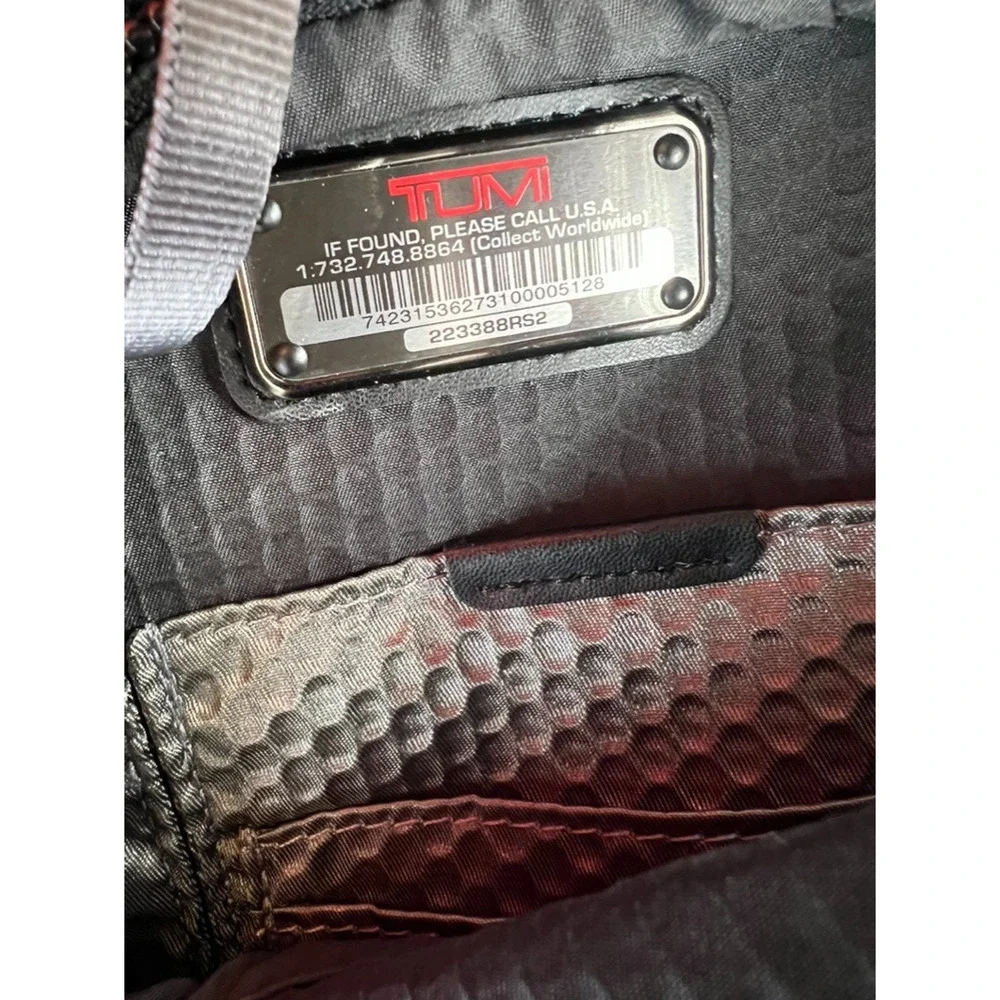 TUMI ALPHA BRAVO "Luke" Roll-Top Backpack Bag Silver Ballistic Nylon 223388RS2 - Picture 13 of 15